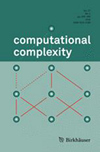 COMPUTATIONAL COMPLEXITY杂志封面